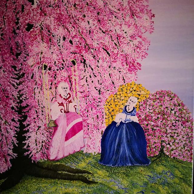 A day in the garden / 60 cm x 80 cm: 14.000 kr.